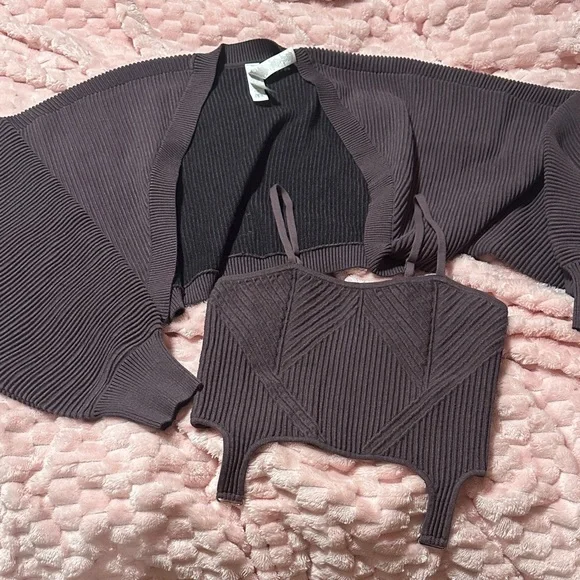 Alo set cardigan and tank - Picture 1 of 8